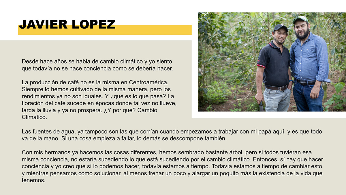 COP28, Javier L&oacute;pez, productor de caf&eacute; de Nicaragua encuestado en el Small Farmer Atlas