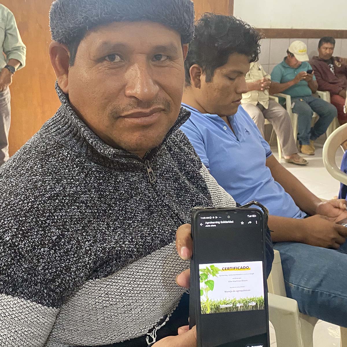 Agrolearning, productor con certificado, Bolivia